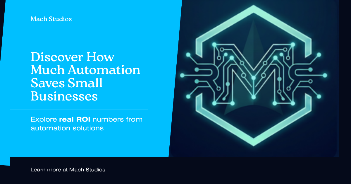 Discover how much automation saves small businesses, with real ROI numbers from Mach Studios.