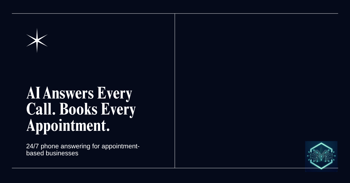 AI phone answering service answering a business call and booking an appointment automatically
